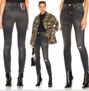NWOT ADAPTATION Seamed Skinny Dazed Black Jean size 28